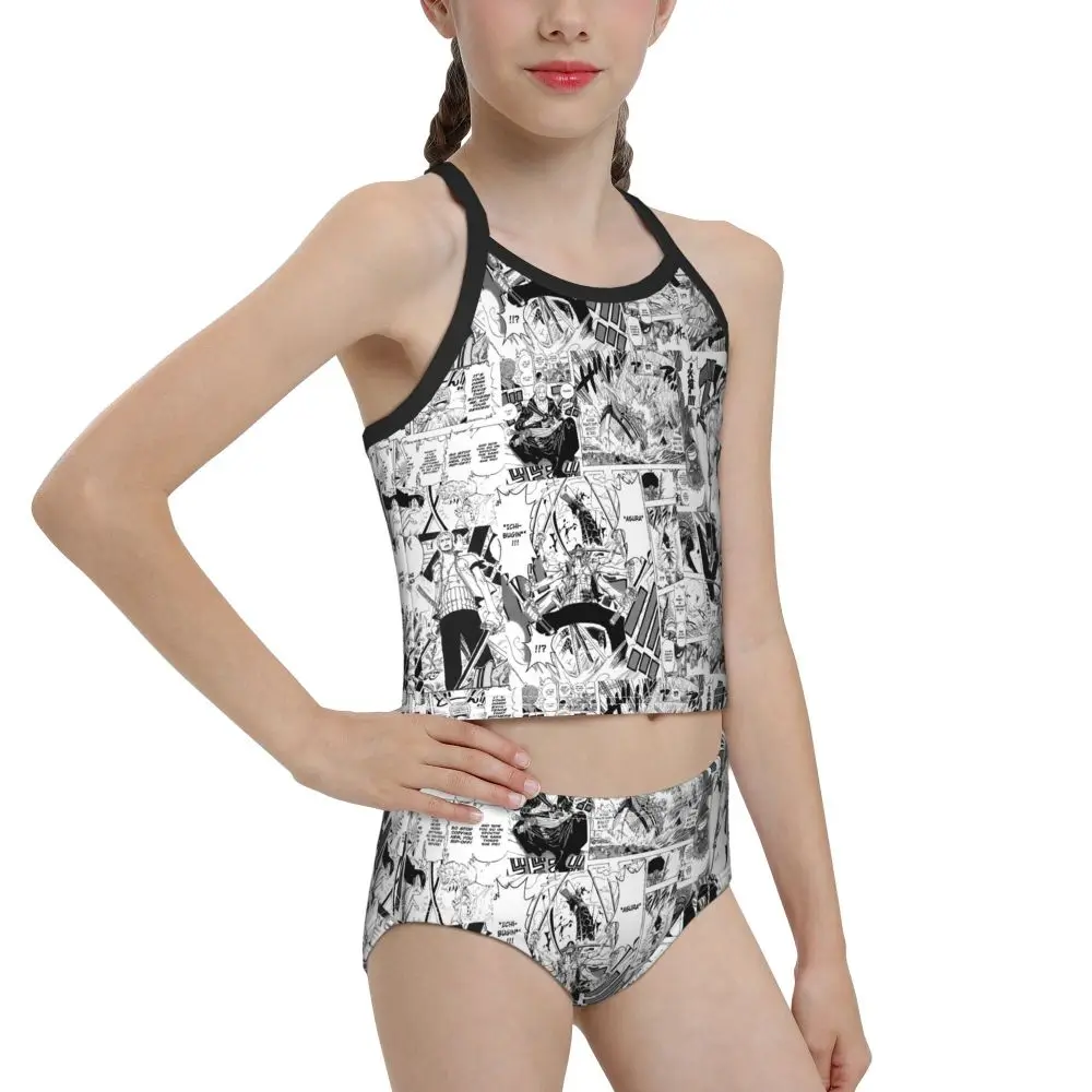 2021 Japanese Anime R374 Swimwear for junior high school Girls Print Manga Biquini Wholesale Brand for Children Girl cute bikini sets