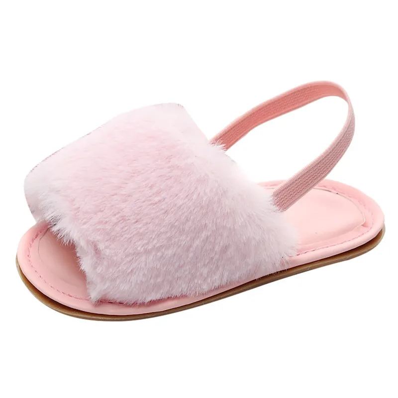 Baby shoes Toddler Infant Baby Girls Boys Solid Flock Soft Sandals Slipper Casual Shoes /3AA13 (13)