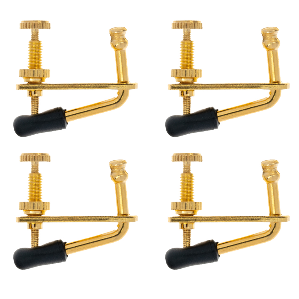 4 Pieces 3/4 4/4 Violin Fiddle Fine Tuners String Instrument Adjustable Tool