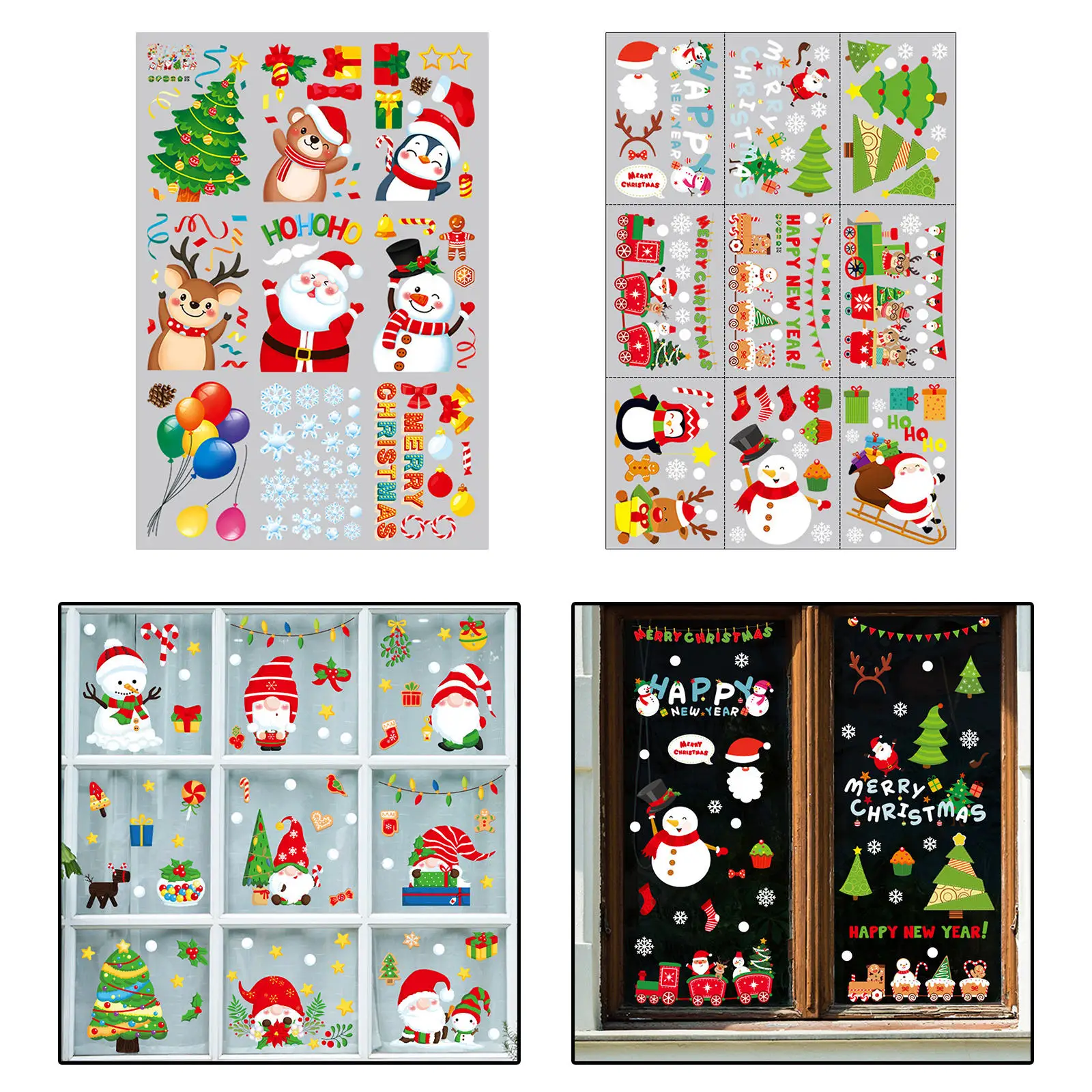 DIY Merry Christmas Wall Stickers Window Glass Stickers Christmas Decorations For Home Christmas Ornaments