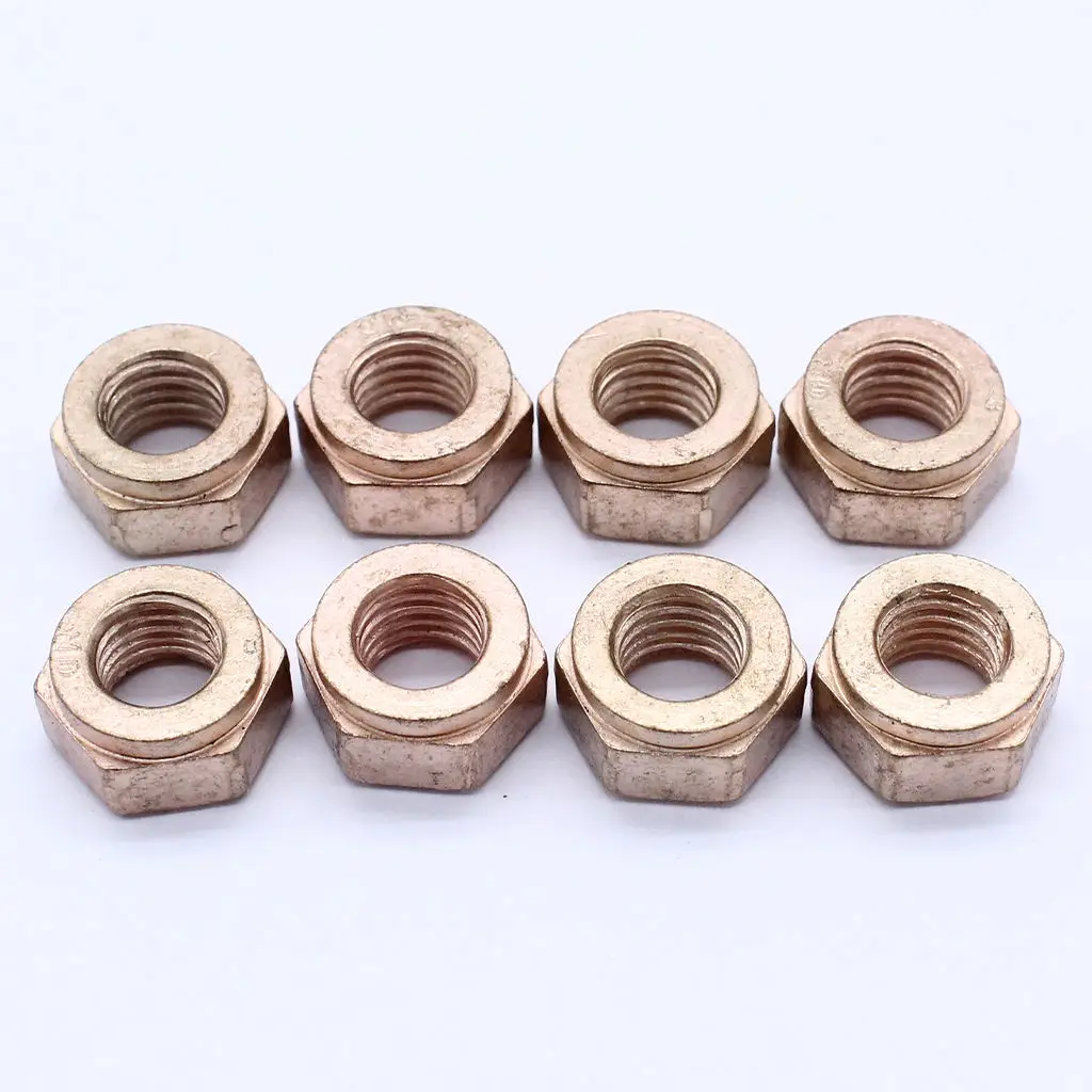 Exhaust Manifold Flange Metal Studs and Nuts M8 x 30 Nuts with 12mm Head for VW Golf 74 - 97