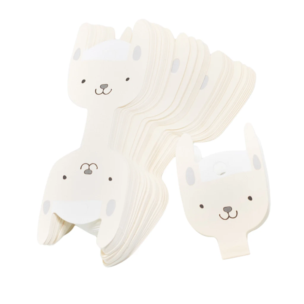 50 X Cute Cartoon Dog Child Hair Clip Hanging Paper Cards for