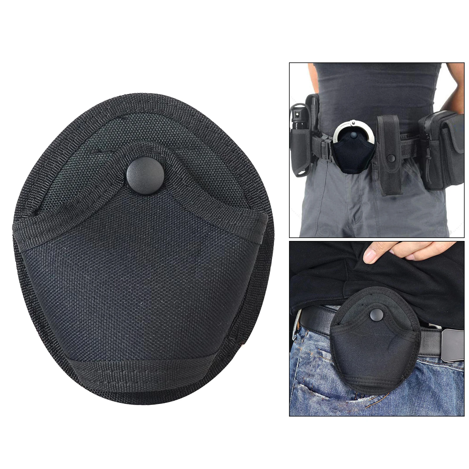 Durable Black Handcuffs Storage Case Outdoor Hunting Utility Holster Holder Bag Pocket Travel Climbing