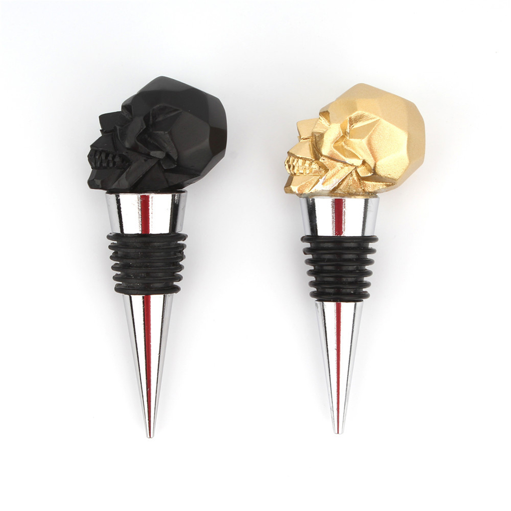 Skull Wine Bottle Stopper Sealer Tool Easy Use Reusable for Wedding Birthday