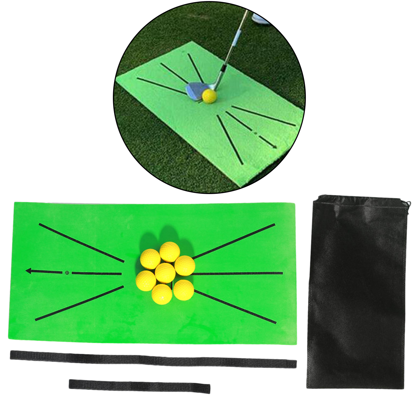 24x12'' Golf Training Mat Rug Hitting Aid Game Pad Home Office Outdoors