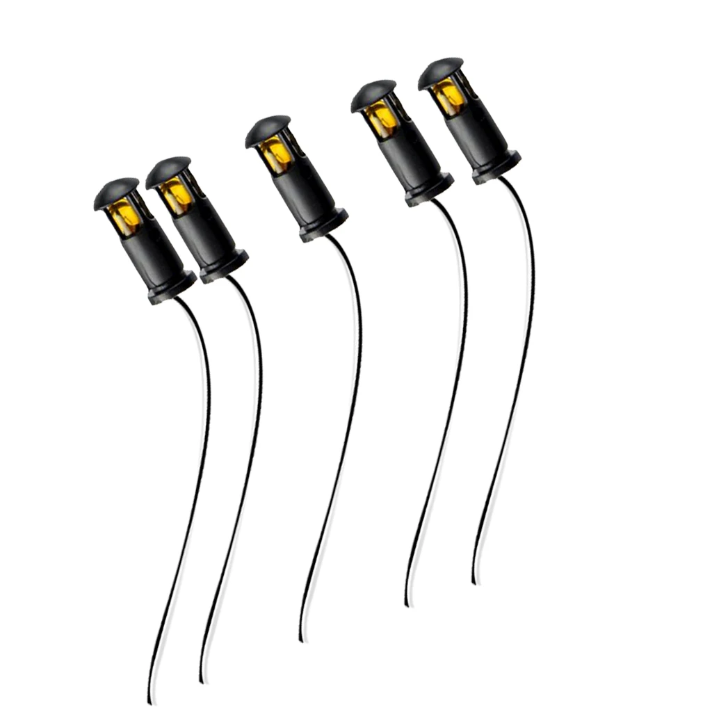 5 Pcs. 6V Model Building Street Lights Lighting Lamps Gauge H0, Yellow