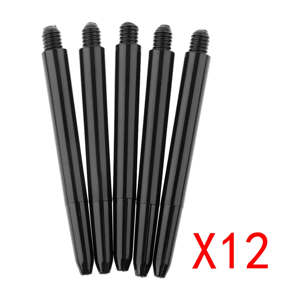Pack Of 60pc Portable 52mm Thread Plastic Re-Grooved  Stems Shafts Black