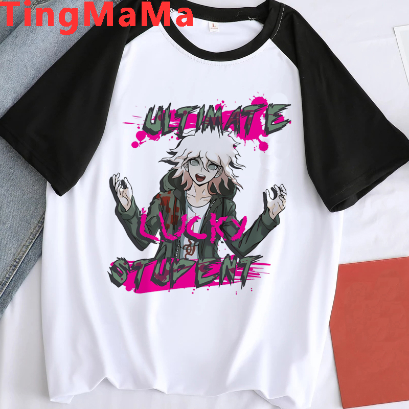 Heißer Danganronpa T Hemd Männer Kawaii Nagito Komaeda Sommer Tops Anime Harajuku T-shirt Cartoon Ouma Kokichi Graphic Tees Männlich – Detail 13