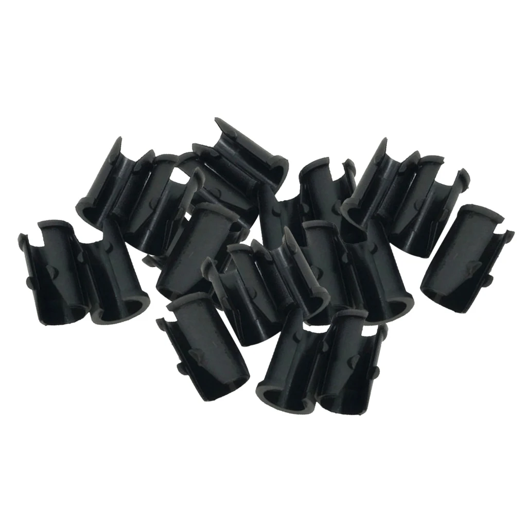 20pcs Bike U Type Buckle Sleeves Bike Cable Clip Frame Button Shim Adapter