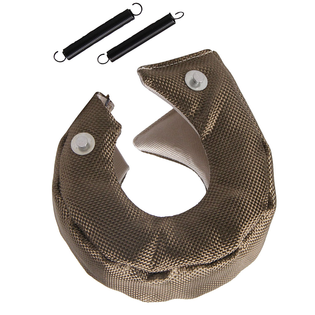 T3 Turbo Heat Shield Blanket Turbocharger Cover Wrap w/ Spring For T25 T28
