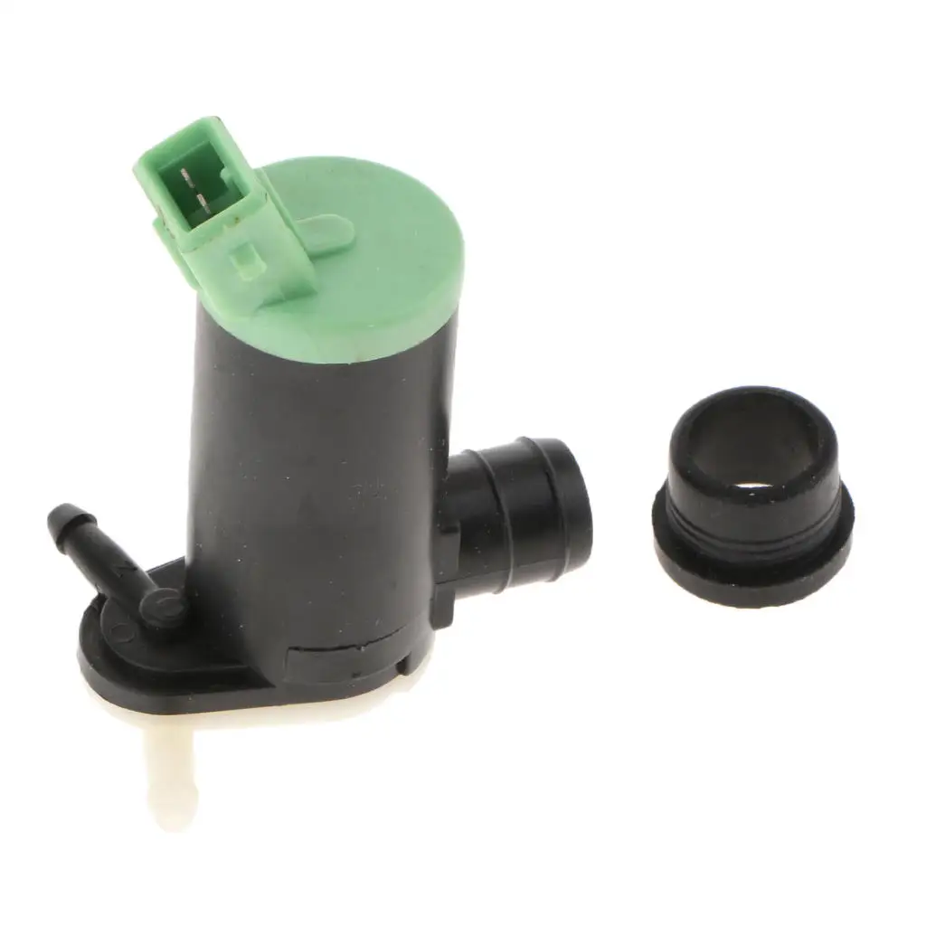 Twin Outlet Washer Pump for Peugeot 106 206 306 406 806 Windshield Cleaning w/ Rubber Grommet
