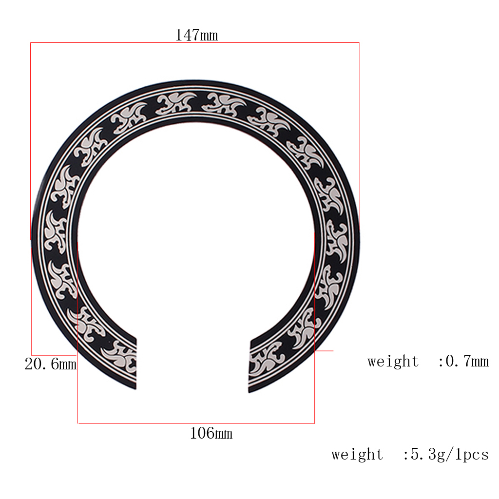 Tooyful Hard PVC Guitar Sound Hole Part Rosette Inlay Decoration for 40/41 inch Acoustic Classical Guitars Decal Accessories