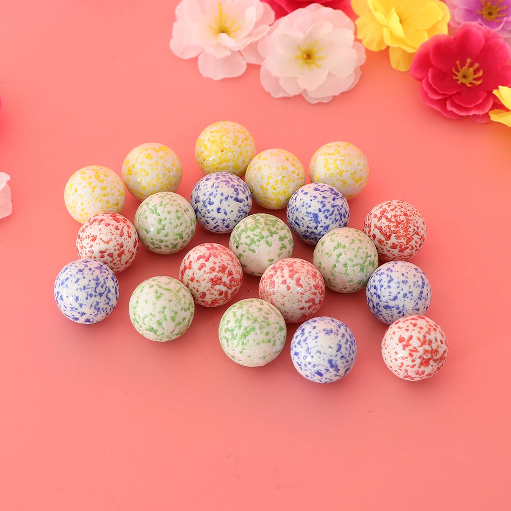Prettyia 20x Speckled Glass Marble Ball Swirl Stress Marbles Toy Prettyia 20x Speckled Glass Marble Ball Swirl Stress Marbles Toy