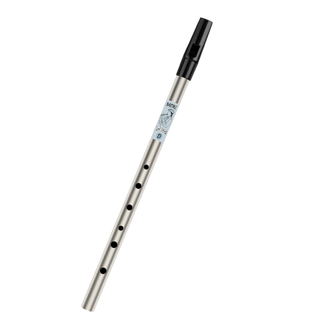 Irish Whistle Flute D C Key 6 Hole Tin  Whistle Nickel Brass