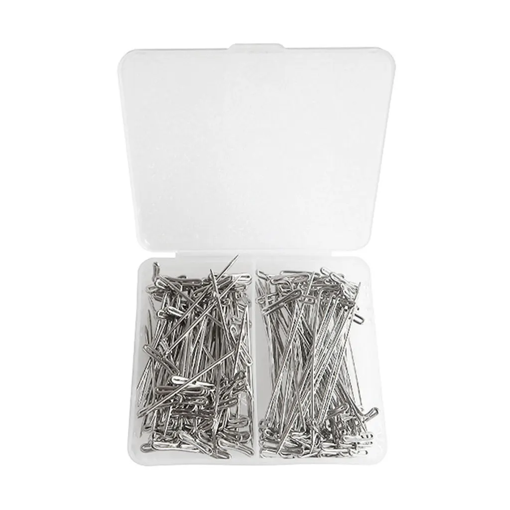 100 Piece / Set Wig Making Pins Needles Set, 2 Sizes 54mm + 45mm Wig T Pins Hair