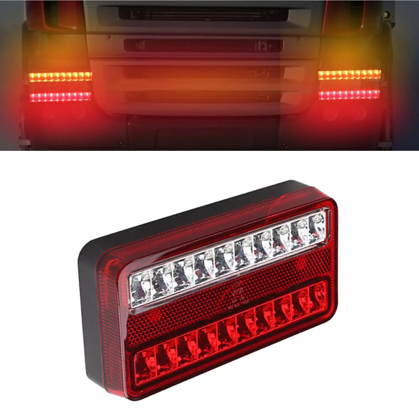 Portable Indicator Tail Lights 12.8V Spare Parts Replaces LED Waterproof 300LM Rear Reverse Turn Signal Lamp for Camper Van