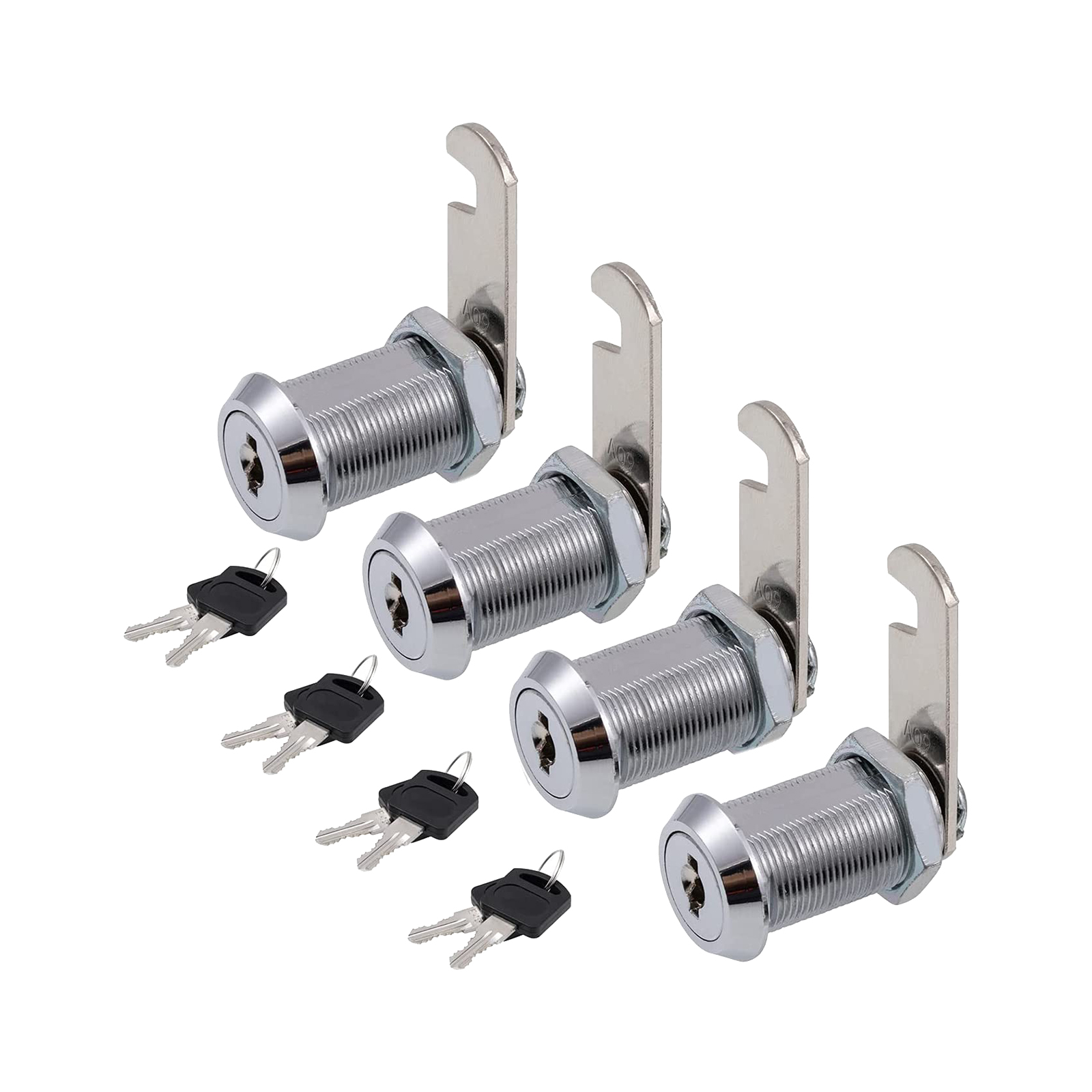 4 Pcs Drawer Locks with Keys Furniture Hardware Door Cabinet Lock for Office Desk Letter Box Cam Locks 30mm