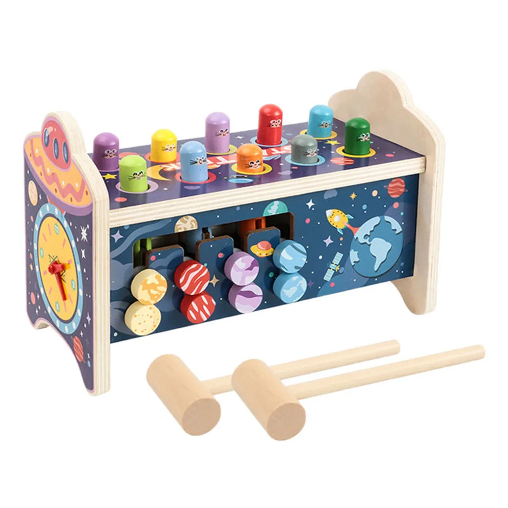 Pounding Bench Mallet with Hammers Great Birthday Gift Montessori Toys