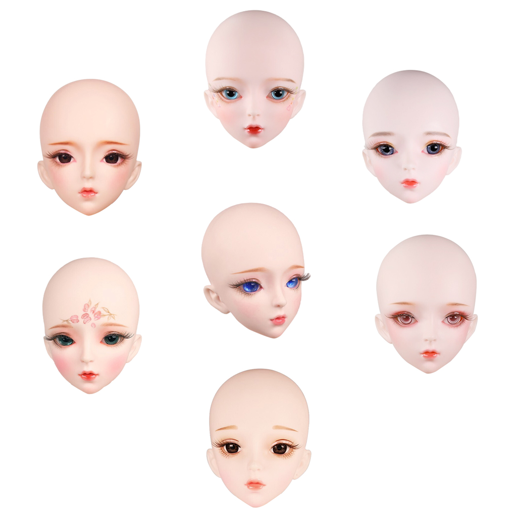 60cm BJD Doll Head DIY Customized Replacements Making Body Practice Supplies