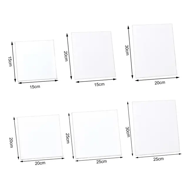10Pcs/Set 15cm White Blank Art Boards Mini Stretched Artist Canvas Art Board  Acrylic Oil Paint Wood+Cotton for Artwork Painting - AliExpress