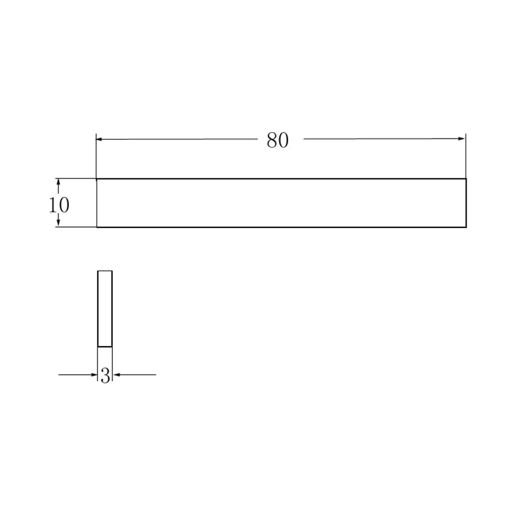 2Pcs Blank Saddle 80x3x10mm for Accoustic Classical Guitar Banjo Accessory