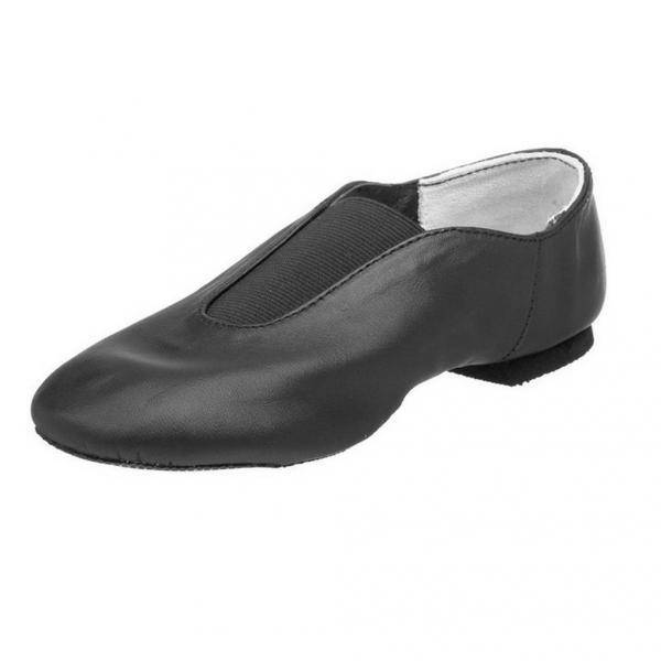 2x Men Women Soft Cow Leather Black Slip on Jazz Shoes Split Sole Jazz Sneakers Adult UK 5.5