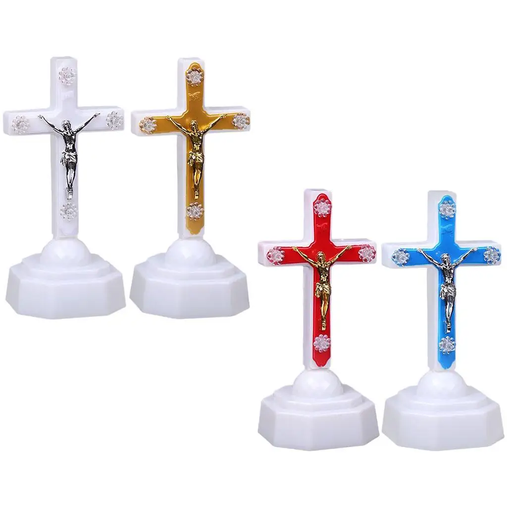 LED Light Christ Jesus Cross Home Church Pray Ornaments Church Souvenirs