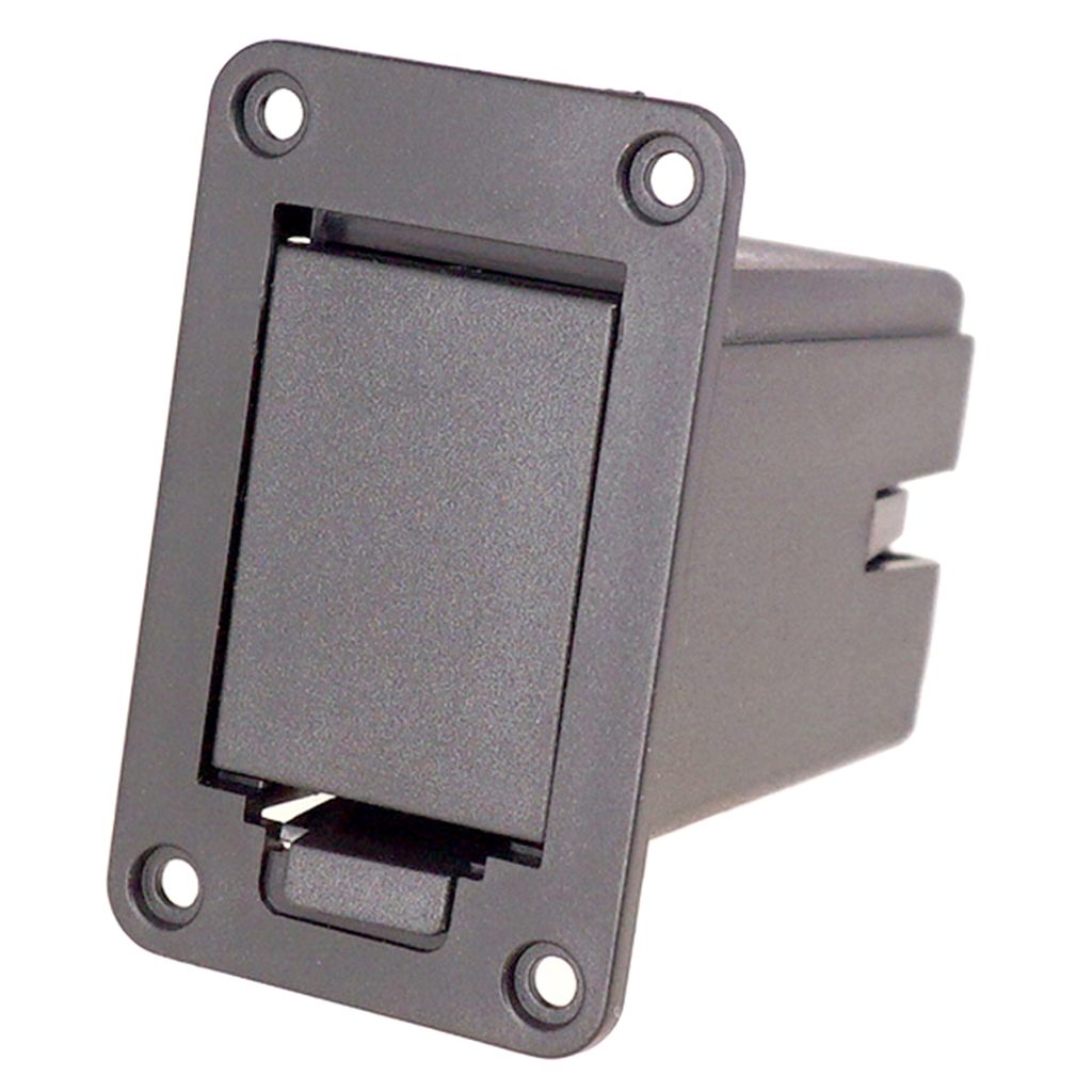 9 Volt Mount Electric Guitar 9V Battery Box Cover Holder for Bass Accs Black