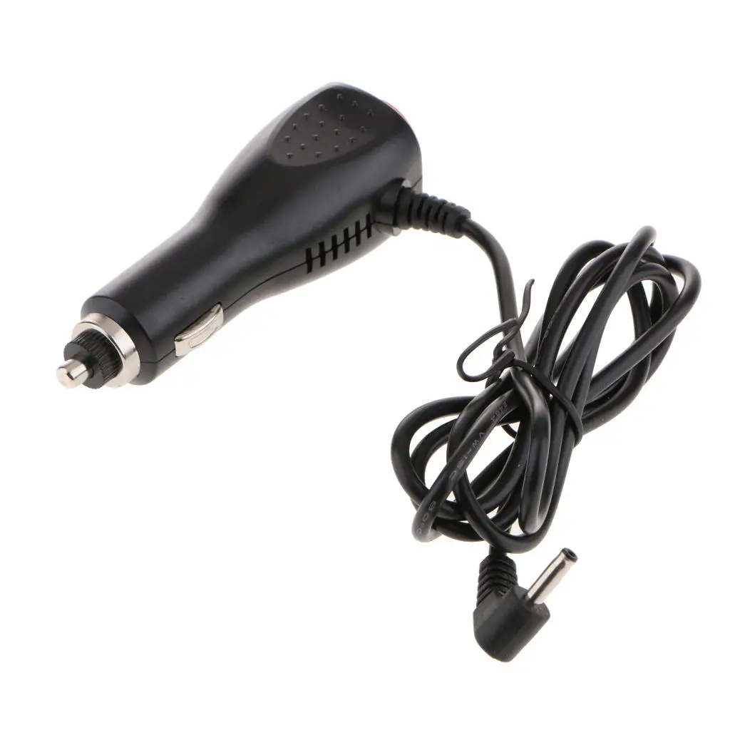 12V 3.5mm Car Truck Round Charger Plug GPS Cable With Push Button Toggle