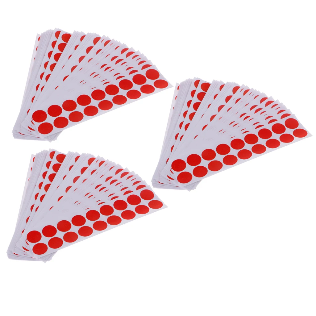 2700pcs  Target Sticker Adhesive Round Pasters Paper Sticker Red