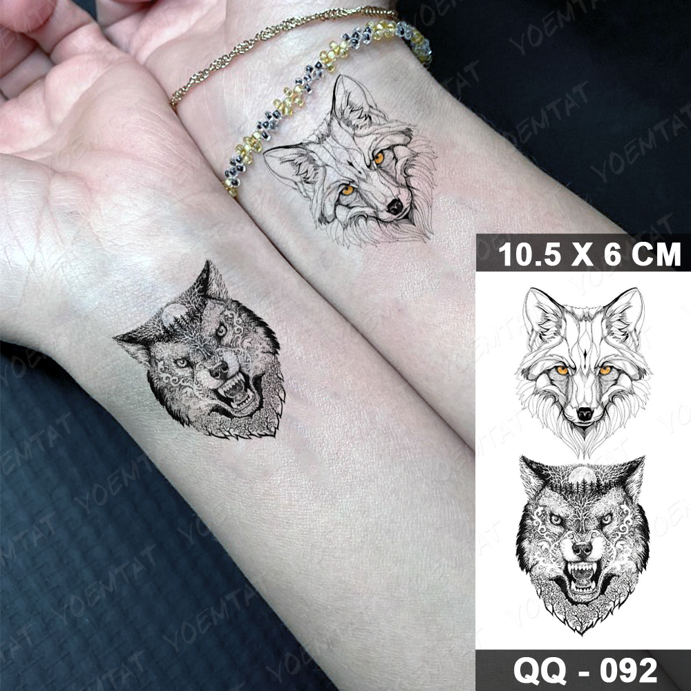 Best of Waterproof Temporary Tattoo Sticker Tiger Wolf Fox Animal Children Glitter Fake Tatto Transfer Sexy Art Anime Tatoo Women Men Reviews & Tips - Image 5