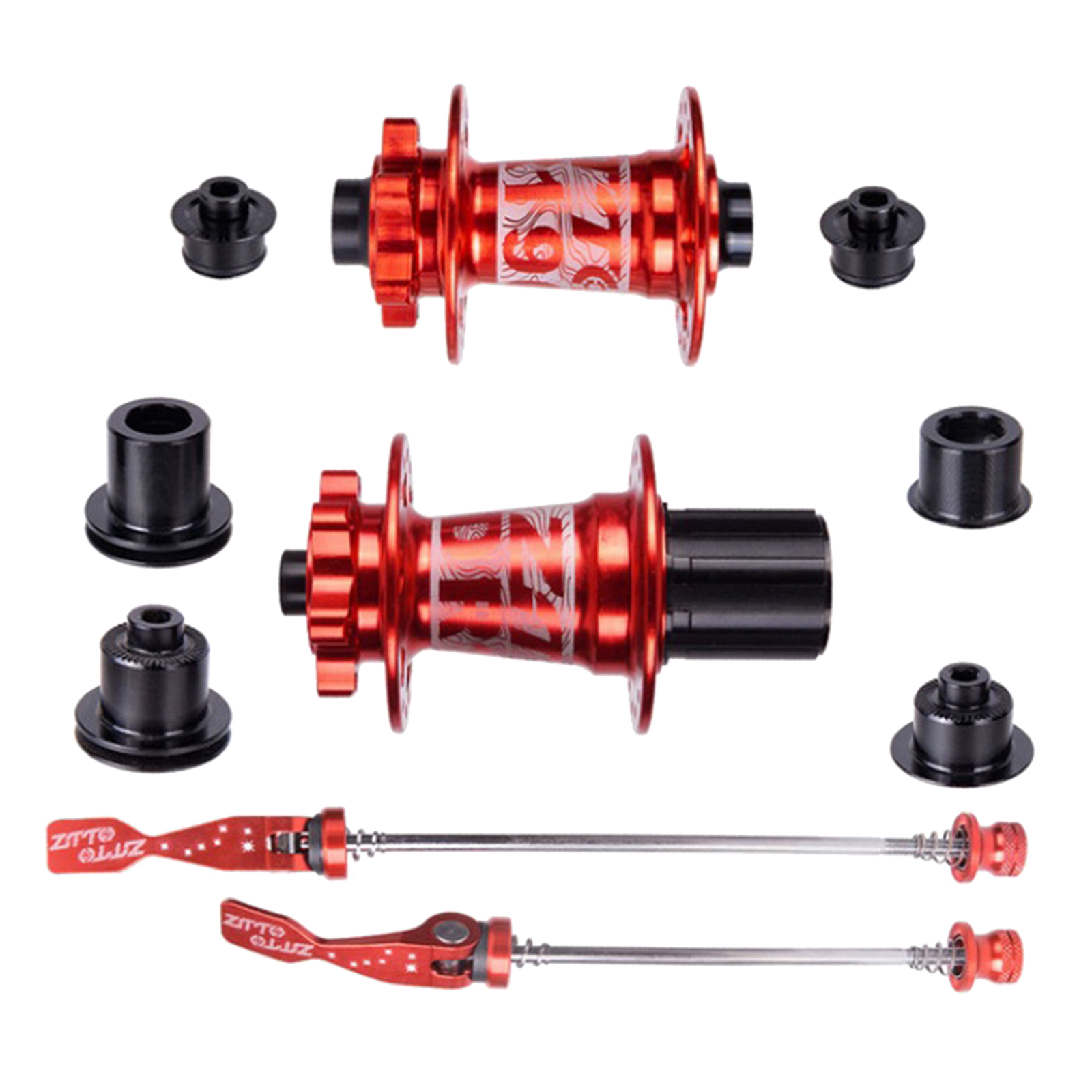 Solid 32-Hole Bike Hubs V-Brake Freehub Quick Release 54T Ratchet Skewers
