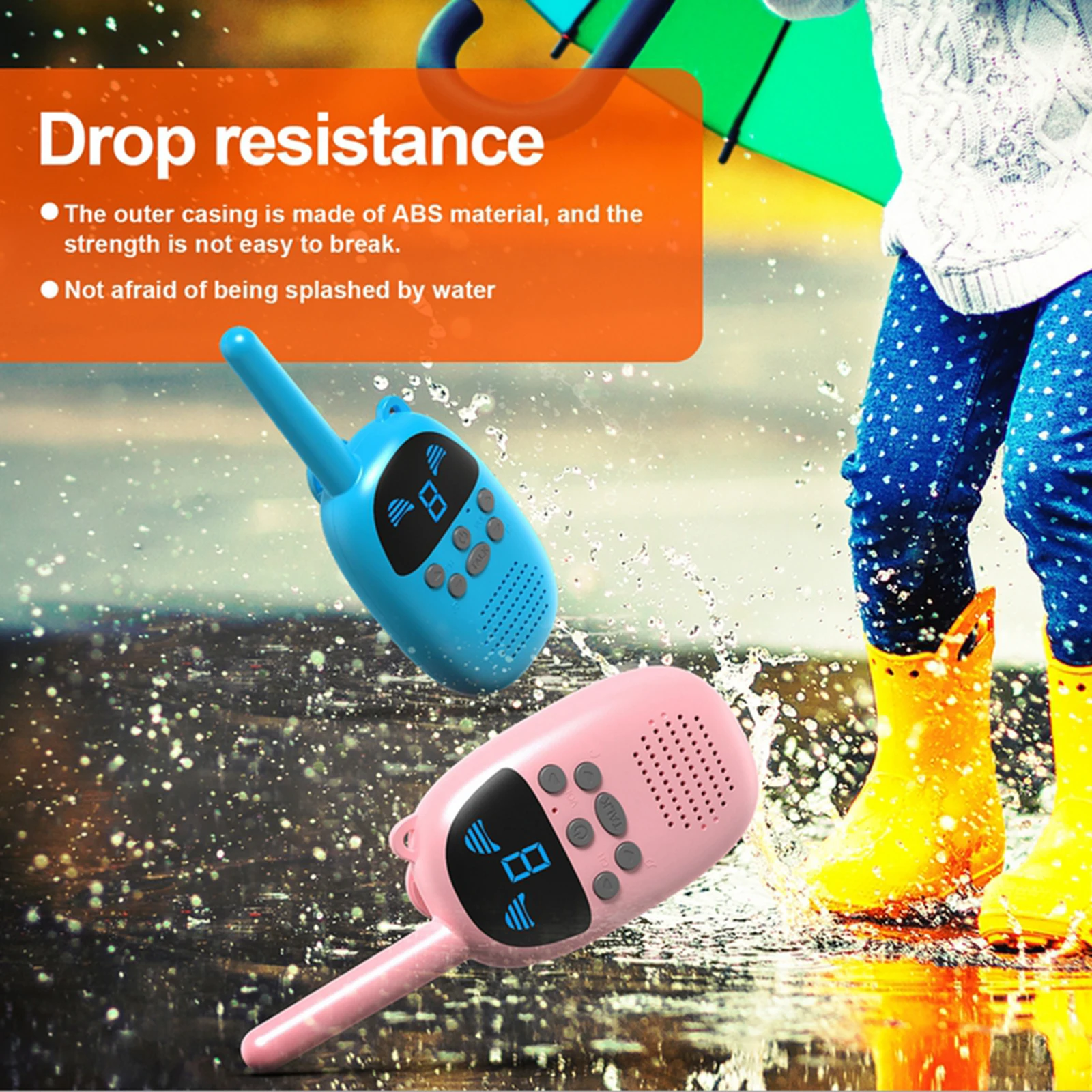 GO100 Walkie Talkies for Kids Long Range Two Way Radio for Hiking Camping Family