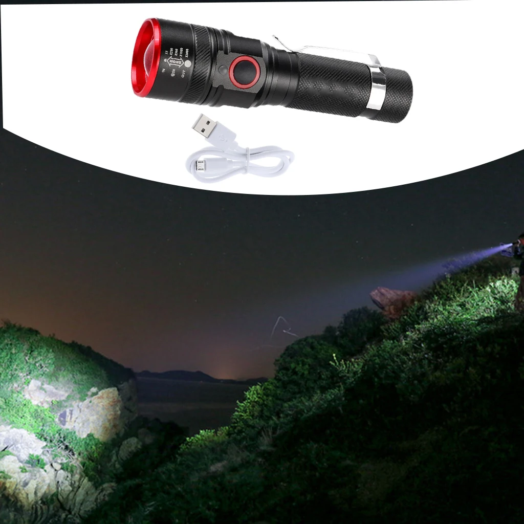 Portable High Lumen Flashlight LED Flash Light Waterproof Super Bright Torch Handheld Pocket Lamp for Camping Emergency Outdoor