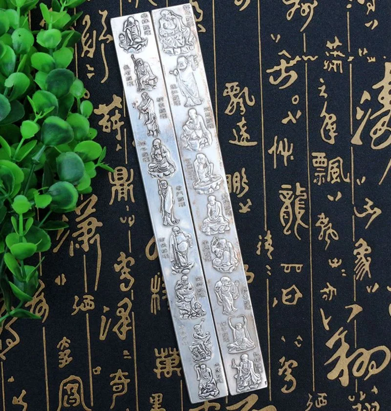 chinesa, pesos de papel esculpidos, padrão em