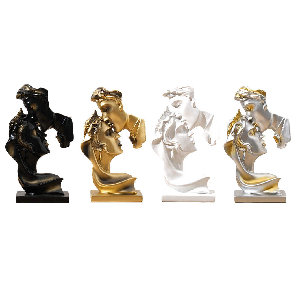 Romance Couple Statue Figurine Kissing Forehead Affectionate Couple for Wedding Gifts