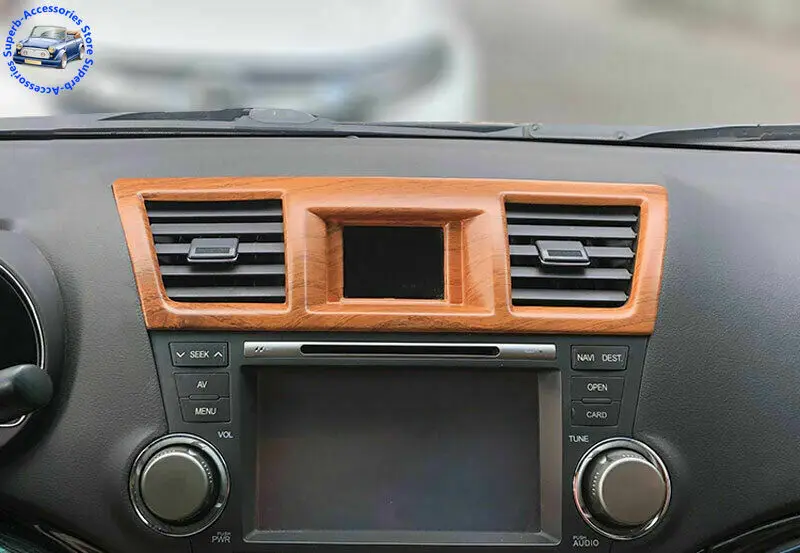 For Toyota Highlander 2008 2013 Wood Grain Dashboard Air Vent Outlet Cover  Trim 2008 2009 2010 2011 2012 2013 car accessories|Automotive Interior  Stickers| - AliExpress