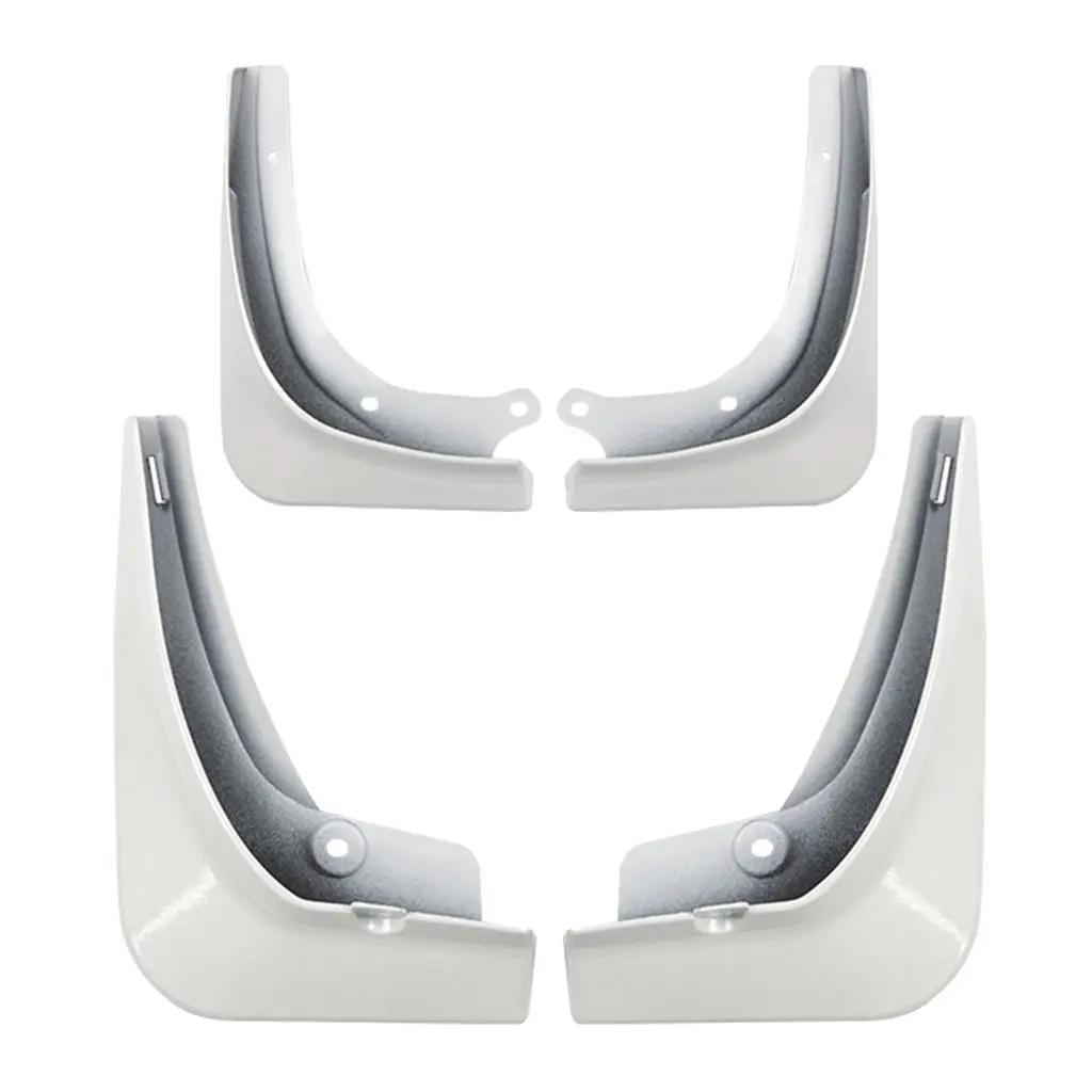 White Car Mud Flap Front and Rear Wheel Guard Fender for Tesla Model 3 16-19