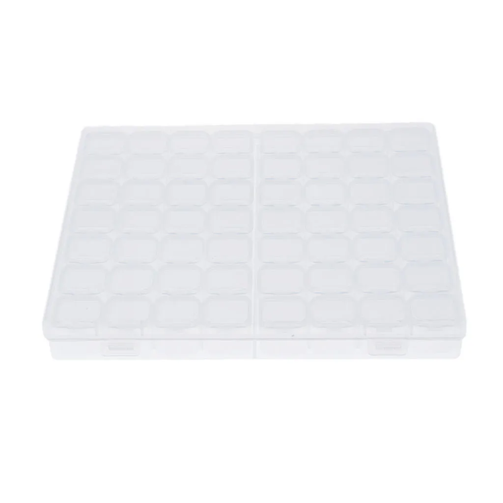 Beads Organizer Box with Dividers - 56 Small Grids, Clear Organizer Box, Plastic