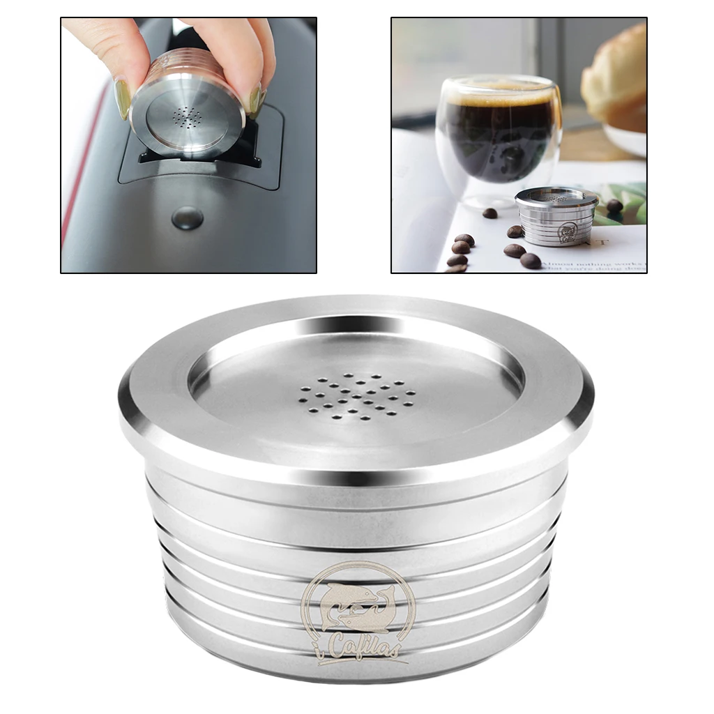 Stainless Metal Coffee Cup Filter 20ml for Delta Q Machine with Brush Spoon