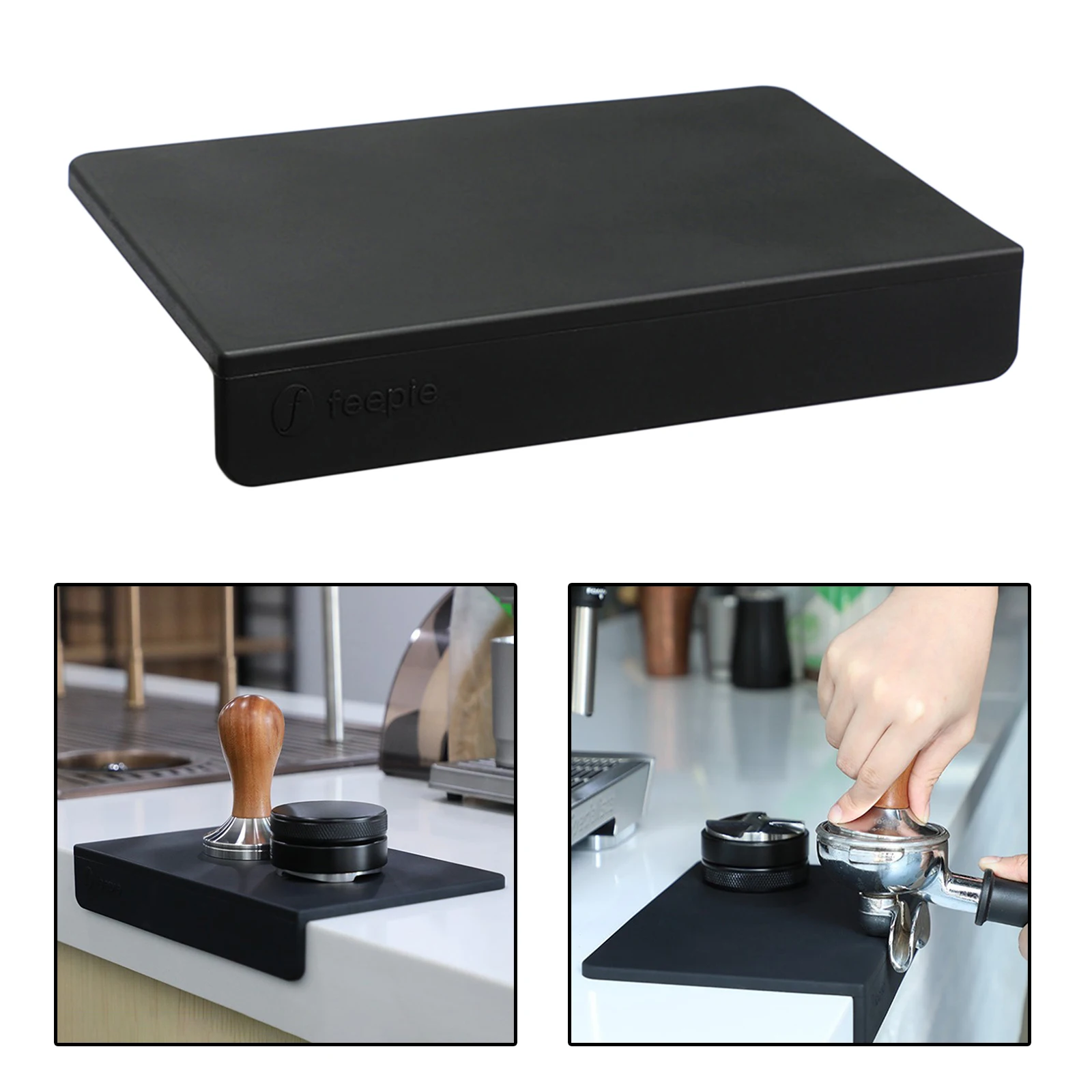 Silicone Coffee Tamper Mat Flat Odorless Espresso Mat Anti-Slip Corner Pad Protect Your Worktop Home Kitchen