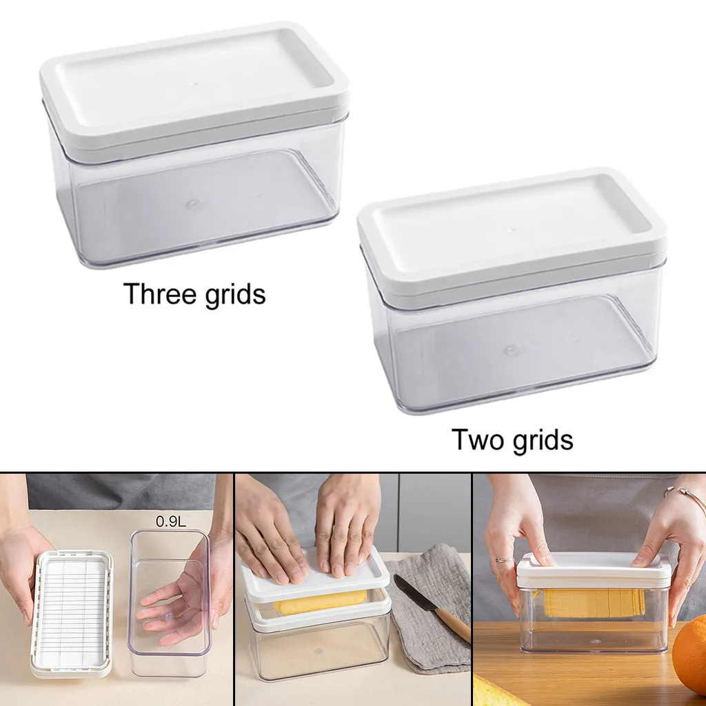 1pc 2 in 1 Sealed Butter Dish with Lid Butter Separator Kitchen Supplies