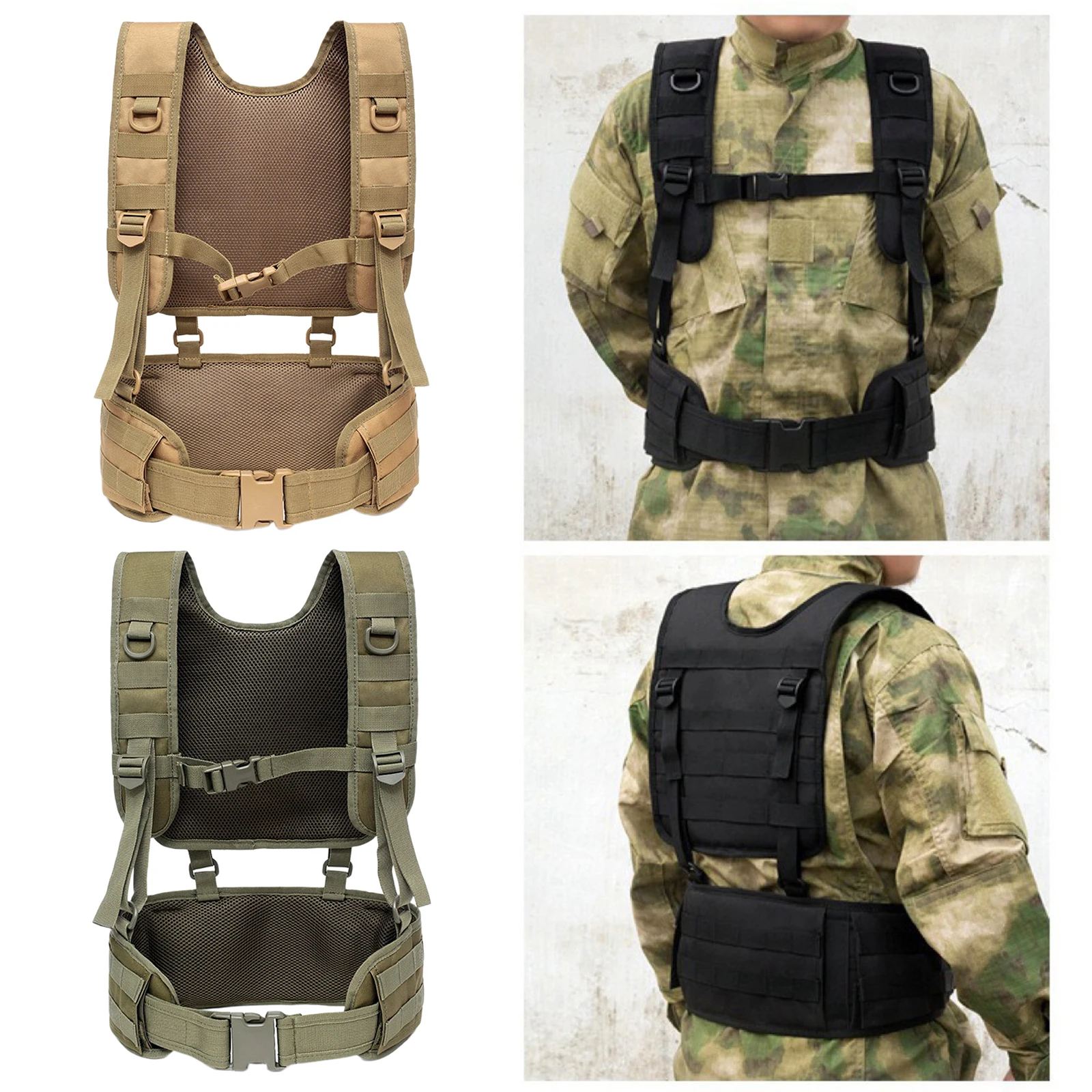 Tactical Vest Combat Modular  CS Gaming Protective Chest Rig Vest