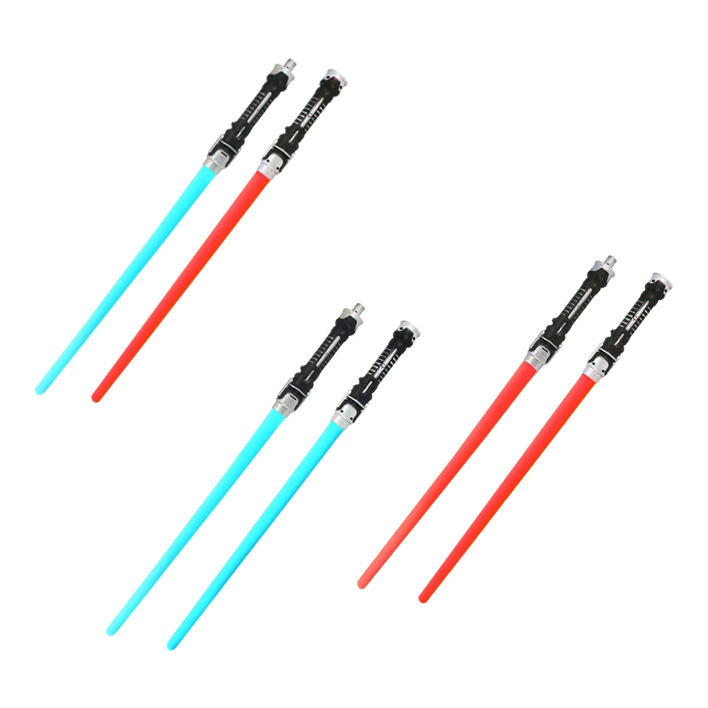 2 Pieces Flashing Light Up Saber Toy with Sound Dress Up Prop for Cosplay