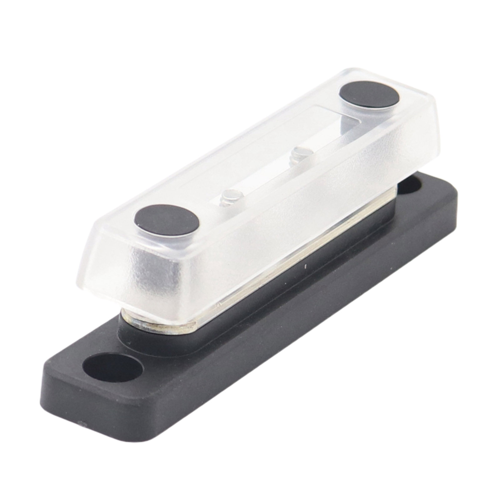 Auto Marine 4 Way Bus Bar Power Distribution Block & Cover 100 Amp Black