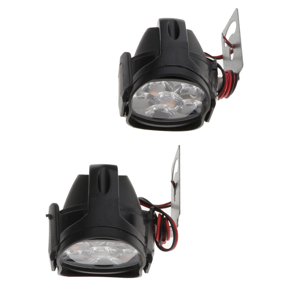 2 Packs 6000K 1000LM 6 LED Motorcycle Headlight 10W DRL Lamp for Motorbike