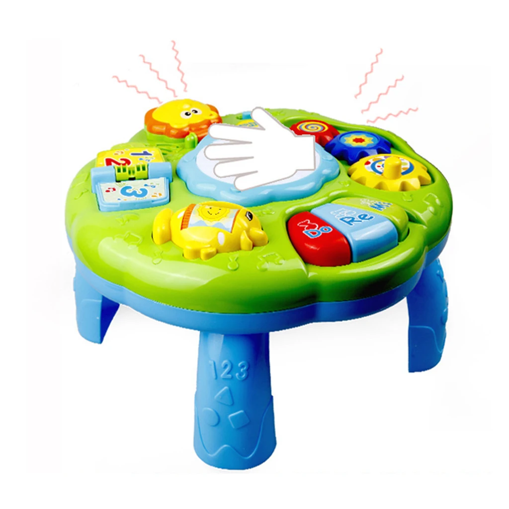 Baby Activity Table,Baby Toys Toddler Activity Learning Table Toys for 1 Year Old Boys Girls with Lighting & Sound