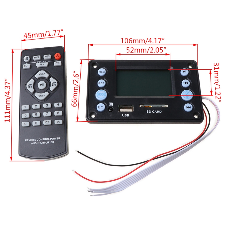 bluetooth mp3 decodificador placa módulo usb sd wav wma 103e