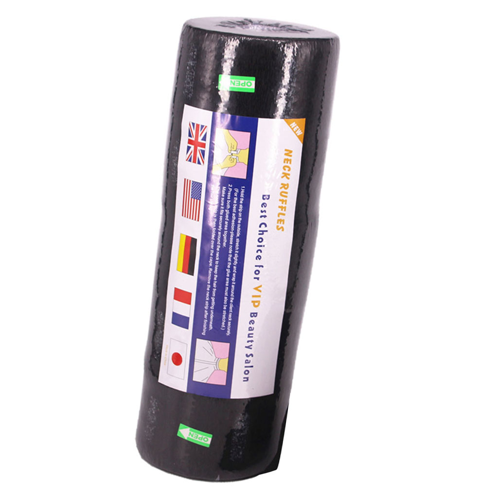 5 Roll/Bag Disposable Neck Strip Paper Collar Barber Shop Salon Cape Black