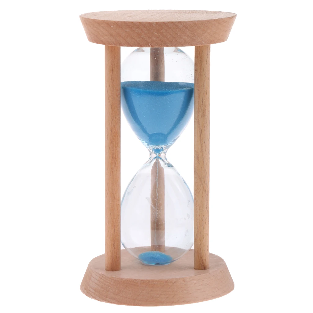 MagiDeal 1 Minutes Hourglass Timer Blue Lid & Sand 
